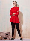 Red Colour VARDAN IRA VOL 1 Designer Fancy Casual Heavy Rayon Short Top Collection 2002